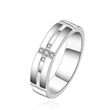 Jenny Jewelry R560 Silver Plated Design Lady Ring