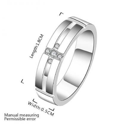 Jenny Jewelry R560 Silver Plated Design Lady Ring