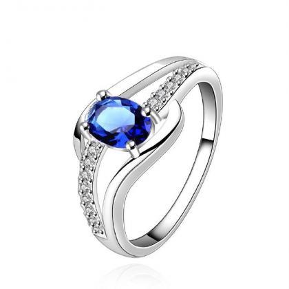 Jenny Jewelry R562 Silver Plated Design Lady Ring