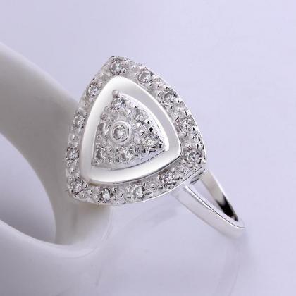 Jenny Jewelry R563 Silver Plated Design Lady Ring