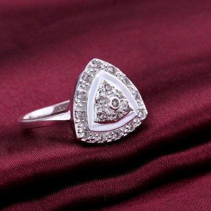 Jenny Jewelry R563 Silver Plated Design Lady Ring