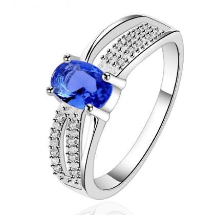 Jenny Jewelry R568 Silver Plated Design Lady Ring