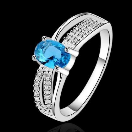 Jenny Jewelry R568 Silver Plated Design Lady Ring