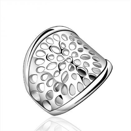 Jenny Jewelry R569 Silver Plated Design Lady Ring