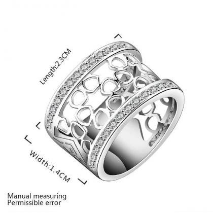 Jenny Jewelry R571 Silver Plated Design Lady Ring