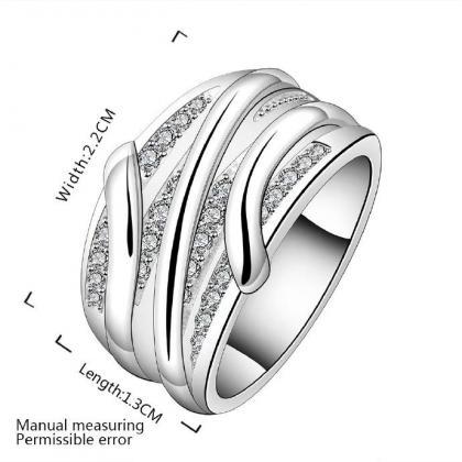 Jenny Jewelry R572 Silver Plated Design Lady Ring