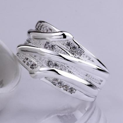 Jenny Jewelry R572 Silver Plated Design Lady Ring