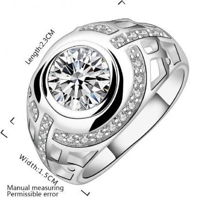 Jenny Jewelry R575 Silver Plated Design Lady Ring