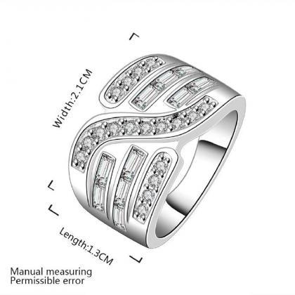 Jenny Jewelry R578 Silver Plated Design Lady Ring