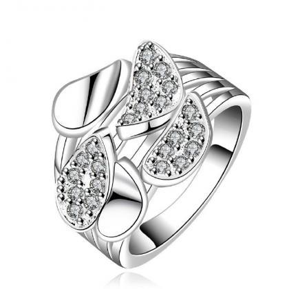 Jenny Jewelry R583 Silver Plated Design Lady Ring