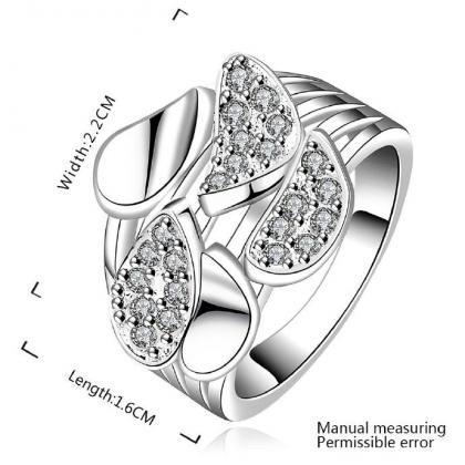 Jenny Jewelry R583 Silver Plated Design Lady Ring