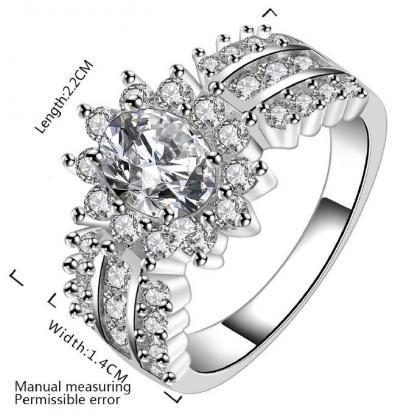 Jenny Jewelry R584 Silver Plated Design Lady Ring