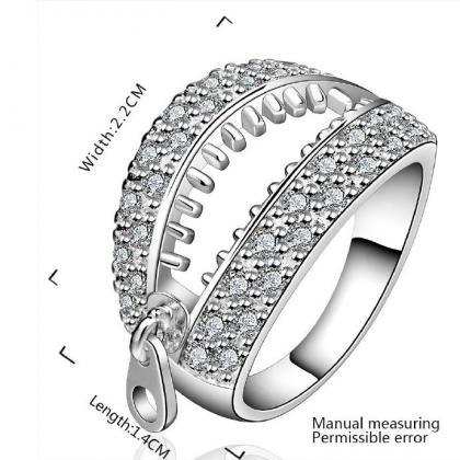 Jenny Jewelry R585 Silver Plated Design Lady Ring