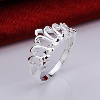 Jenny Jewelry R586 Silver Plated Design Lady Ring