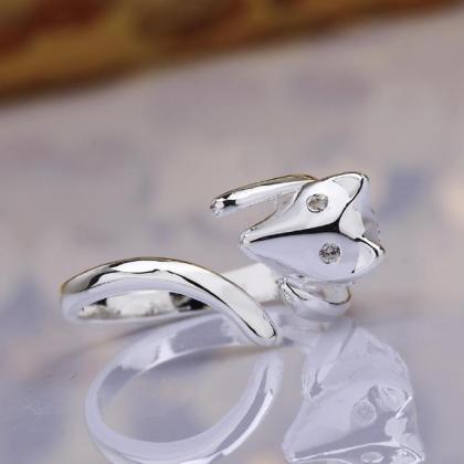 Jenny Jewelry R589 Silver Plated Design Lady Ring..