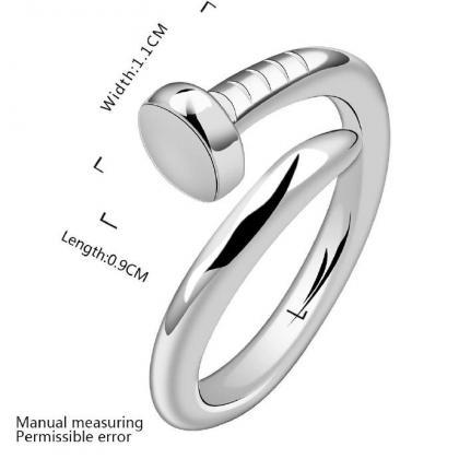 Jenny Jewelry R591 Silver Plated Design Lady Ring