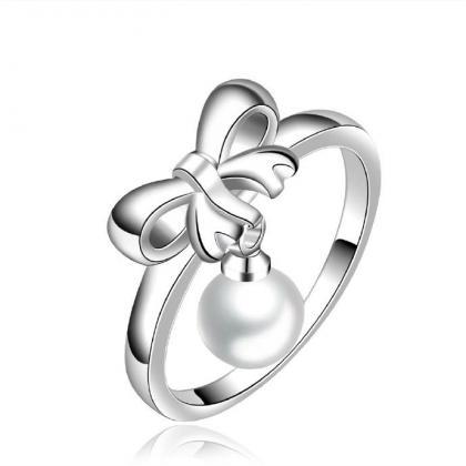 Jenny Jewelry R593 Silver Plated Design Lady Ring