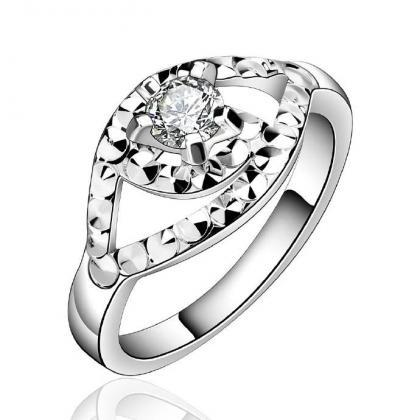 Jenny Jewelry R596 Silver Plated Design Lady Ring