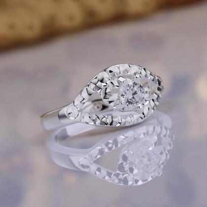 Jenny Jewelry R596 Silver Plated Design Lady Ring