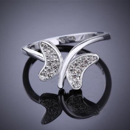 Jenny Jewelry R599 Silver Plated Design Lady Ring