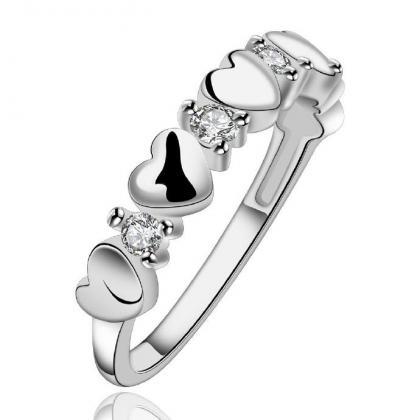 Jenny Jewelry R600 Silver Plated Design Lady Ring