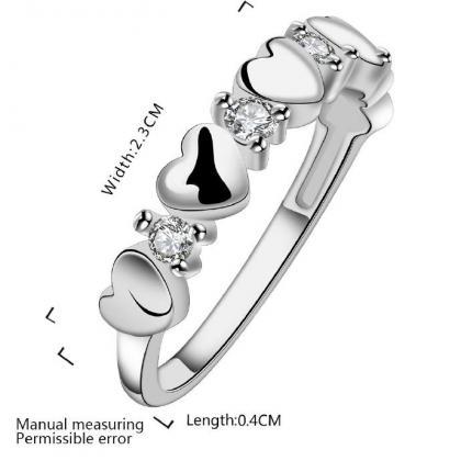 Jenny Jewelry R600 Silver Plated Design Lady Ring