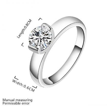 Jenny Jewelry R603 Silver Plated Design Lady Ring