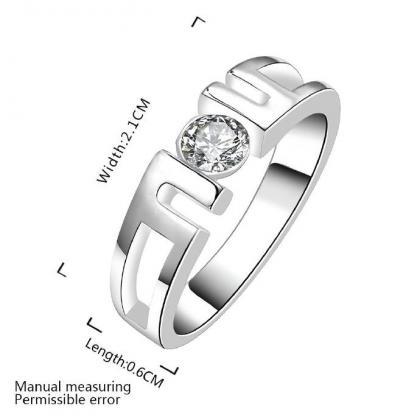 Jenny Jewelry R604 Silver Plated Design Lady Ring