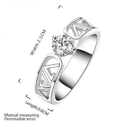 Jenny Jewelry R605 Silver Plated Design Lady Ring