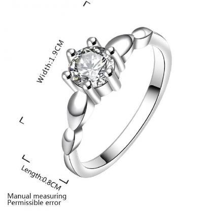 Jenny Jewelry R608 Silver Plated Design Lady Ring