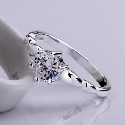 Jenny Jewelry R608 Silver Plated Design Lady Ring