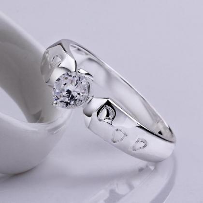 Jenny Jewelry R609 Silver Plated Design Lady Ring