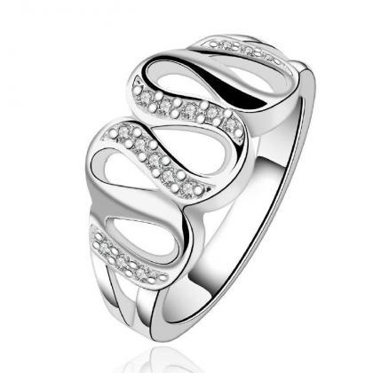 Jenny Jewelry R615 Silver Plated Design Lady Ring