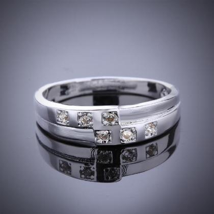 Jenny Jewelry R618 Silver Plated Design Lady Ring
