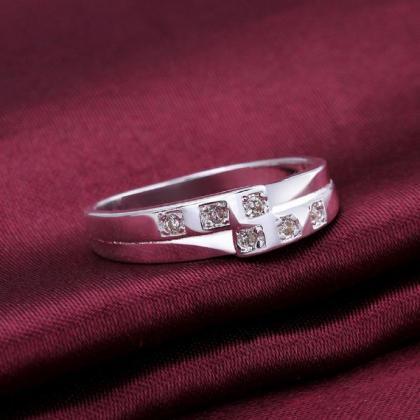 Jenny Jewelry R618 Silver Plated Design Lady Ring