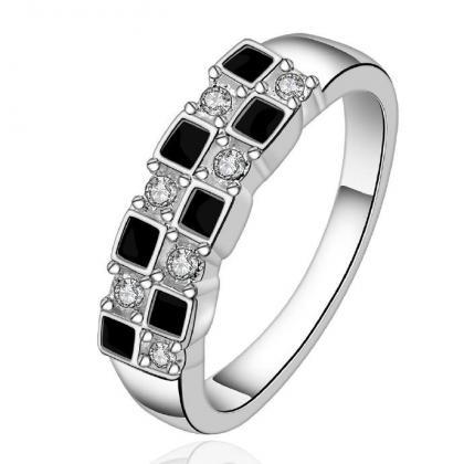 Jenny Jewelry R619 Silver Plated Design Lady Ring