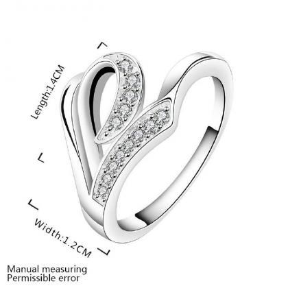 Jenny Jewelry R621 Silver Plated Design Lady Ring