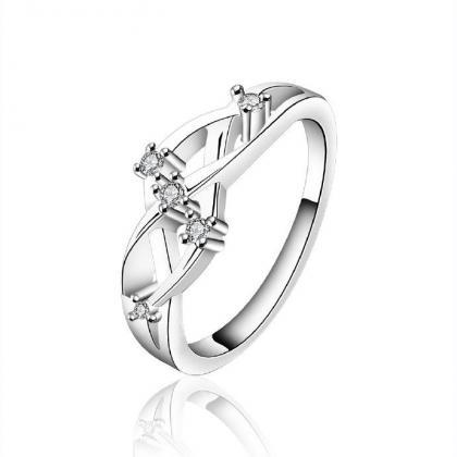 Jenny Jewelry R622 Silver Plated Design Lady Ring