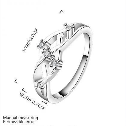 Jenny Jewelry R622 Silver Plated Design Lady Ring