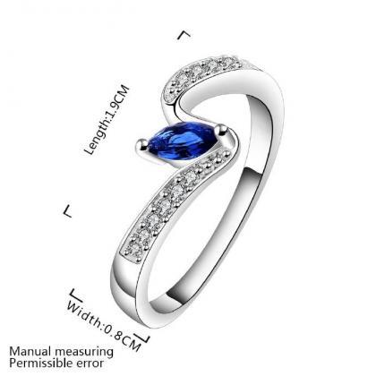 Jenny Jewelry R623 Silver Plated Design Lady Ring