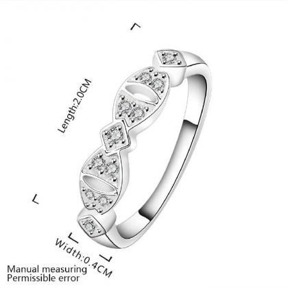 Jenny Jewelry R624 Silver Plated Design Lady Ring