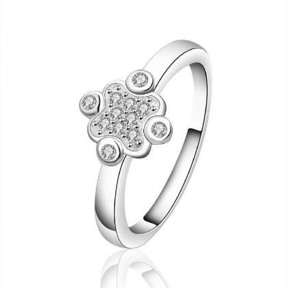 Jenny Jewelry R625 Silver Plated Design Lady Ring