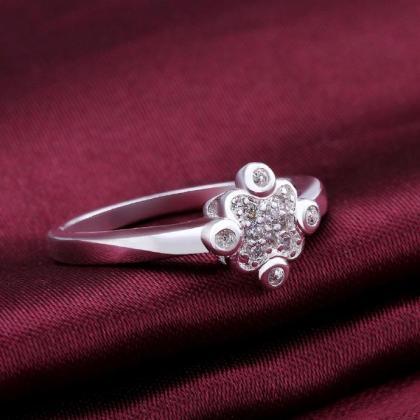 Jenny Jewelry R625 Silver Plated Design Lady Ring