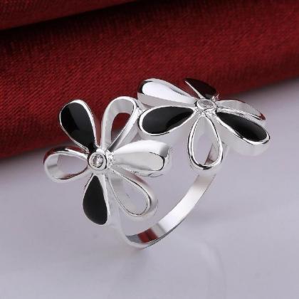Jenny Jewelry R631 Silver Plated Design Lady Ring