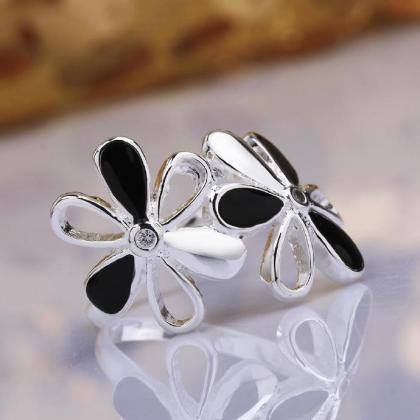 Jenny Jewelry R631 Silver Plated Design Lady Ring