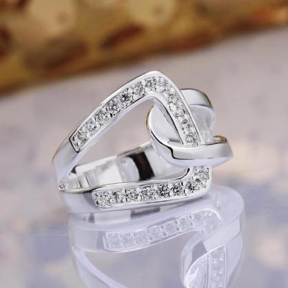 Jenny Jewelry R634 Silver Plated Design Lady Ring