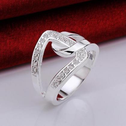 Jenny Jewelry R634 Silver Plated Design Lady Ring