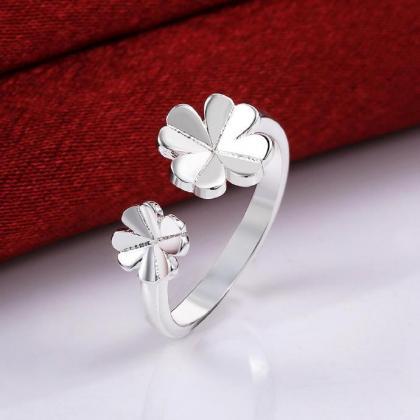 Jenny Jewelry R636 Silver Plated Design Lady Ring..