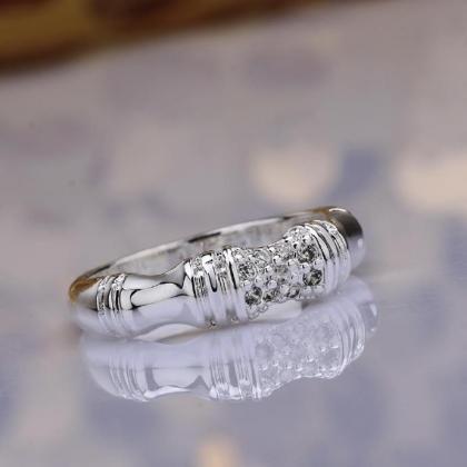 Jenny Jewelry R637 Silver Plated Design Lady Ring