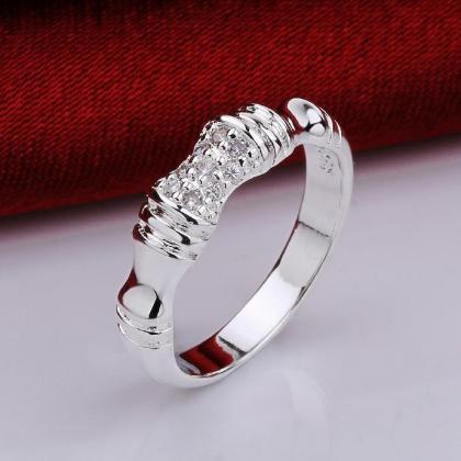 Jenny Jewelry R637 Silver Plated Design Lady Ring